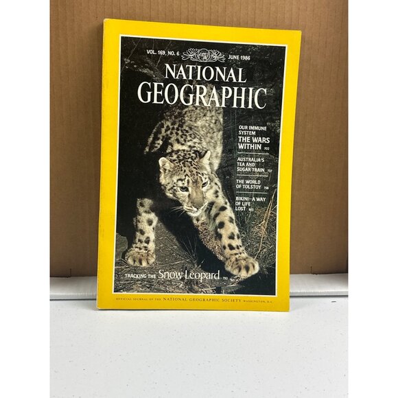 National Geographic June 1986 Vol. 169 No. 6 - Tracking The Snow Leopard - Picture 1 of 3